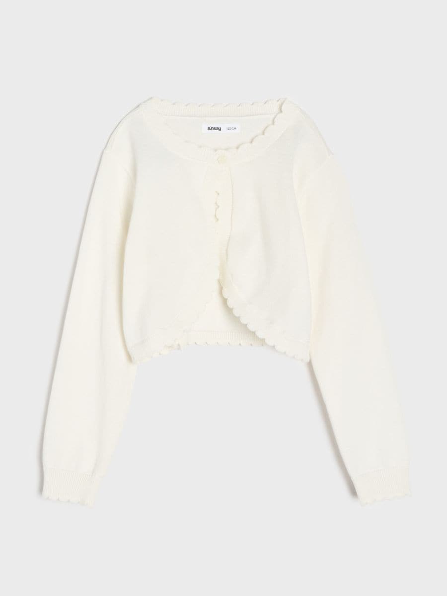 Puuvillane kardigan - valge - SINSAY