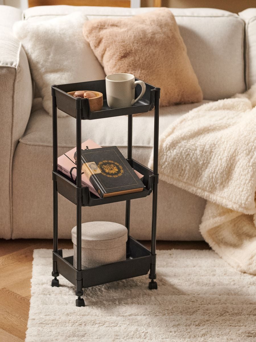 Regál na kolečkách - černá - SINSAY