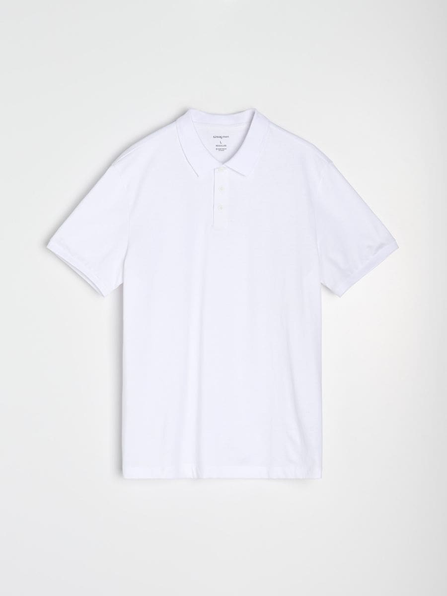 Tričko polo - biela - SINSAY