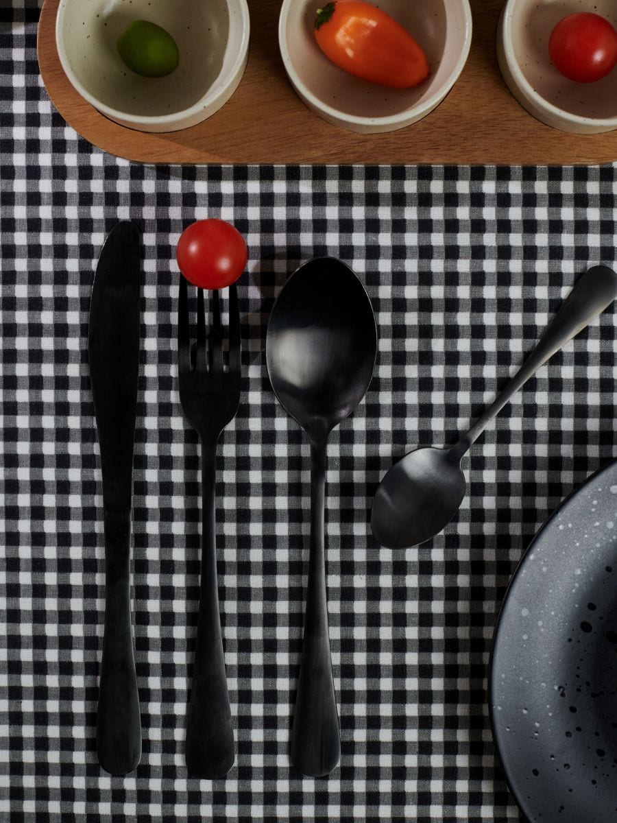 Cutlery set - black - SINSAY
