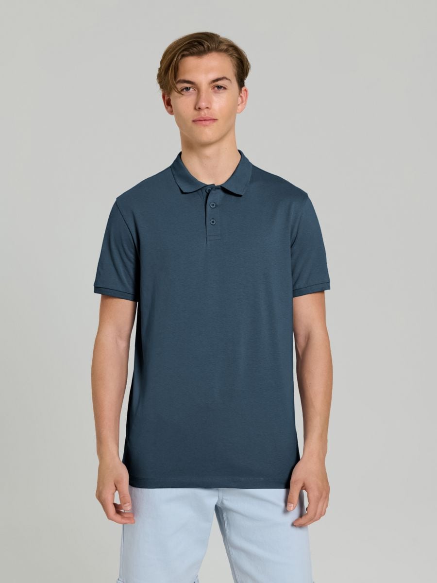 Medvilniniai polo marškinėliai - indigo - SINSAY