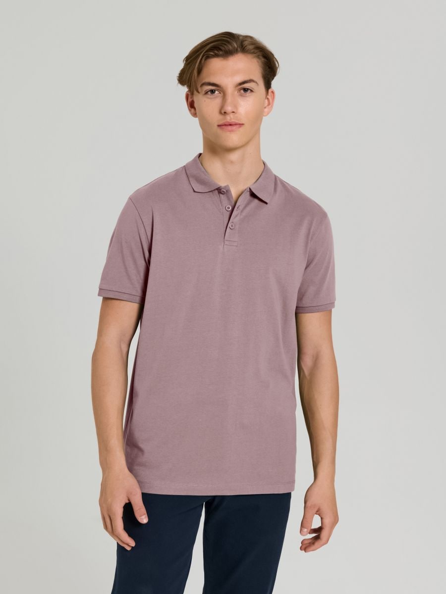Tricou Polo - roz-pastel - SINSAY