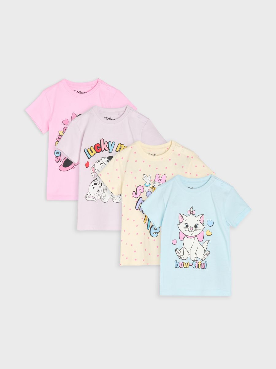 Puuvillased T-särgid trükiga 4 pack Disney - roosa - SINSAY