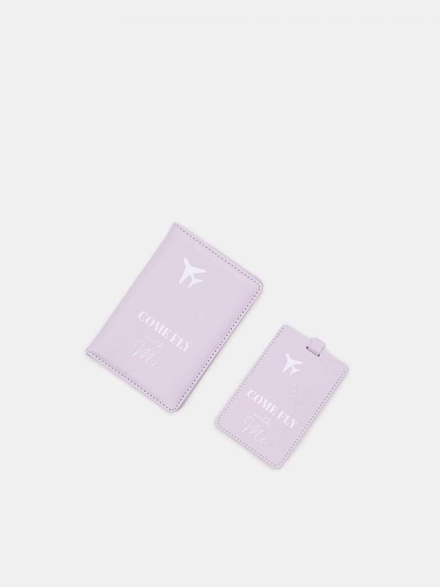 Passport holder and luggage tag - lavender - SINSAY