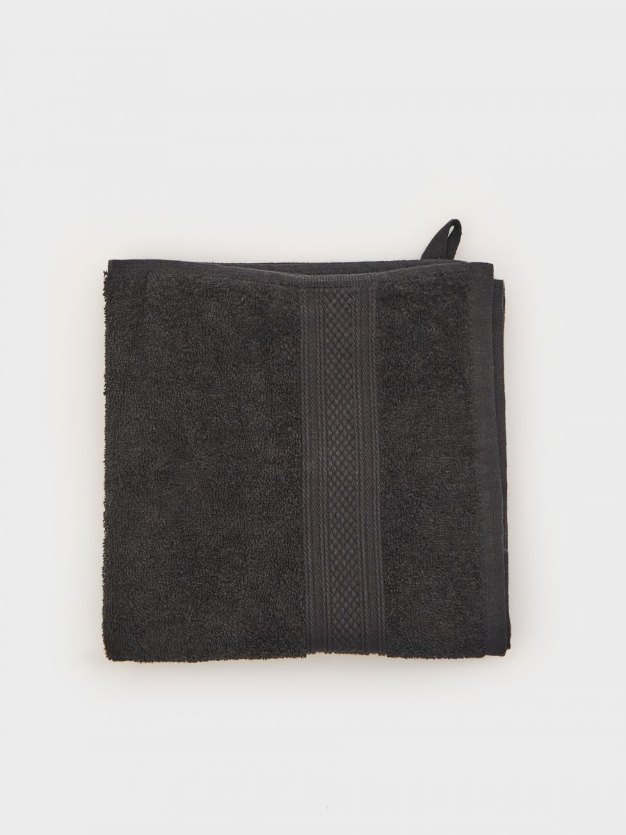 Ręcznik bawełniany - czarny - SINSAY