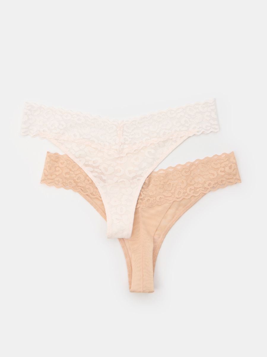 Majtki stringi 2 pack - wielobarwny - SINSAY