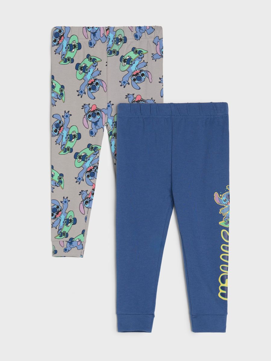Bavlněné kalhoty 2 pack Stitch - námořnická modrá - SINSAY