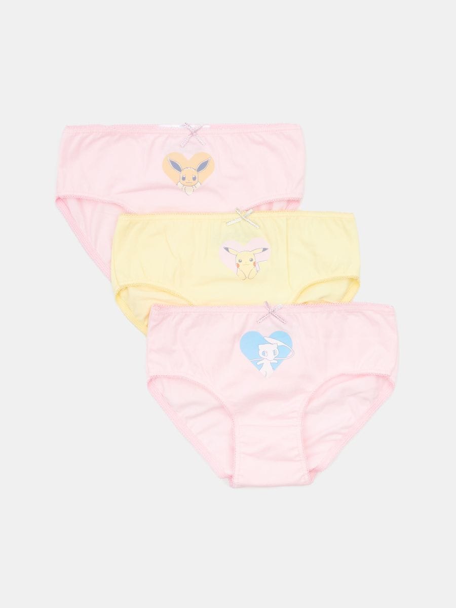 Set de 3 perechi de chiloți Pokemon - multicolor - SINSAY