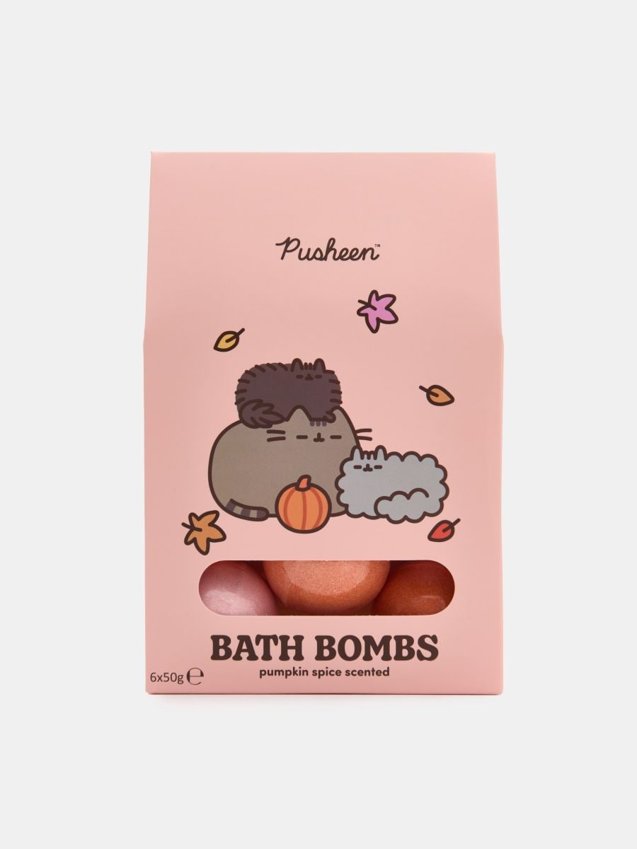 Σετ με 6 βόμβες μπάνιου Pusheen - μπεζ - SINSAY