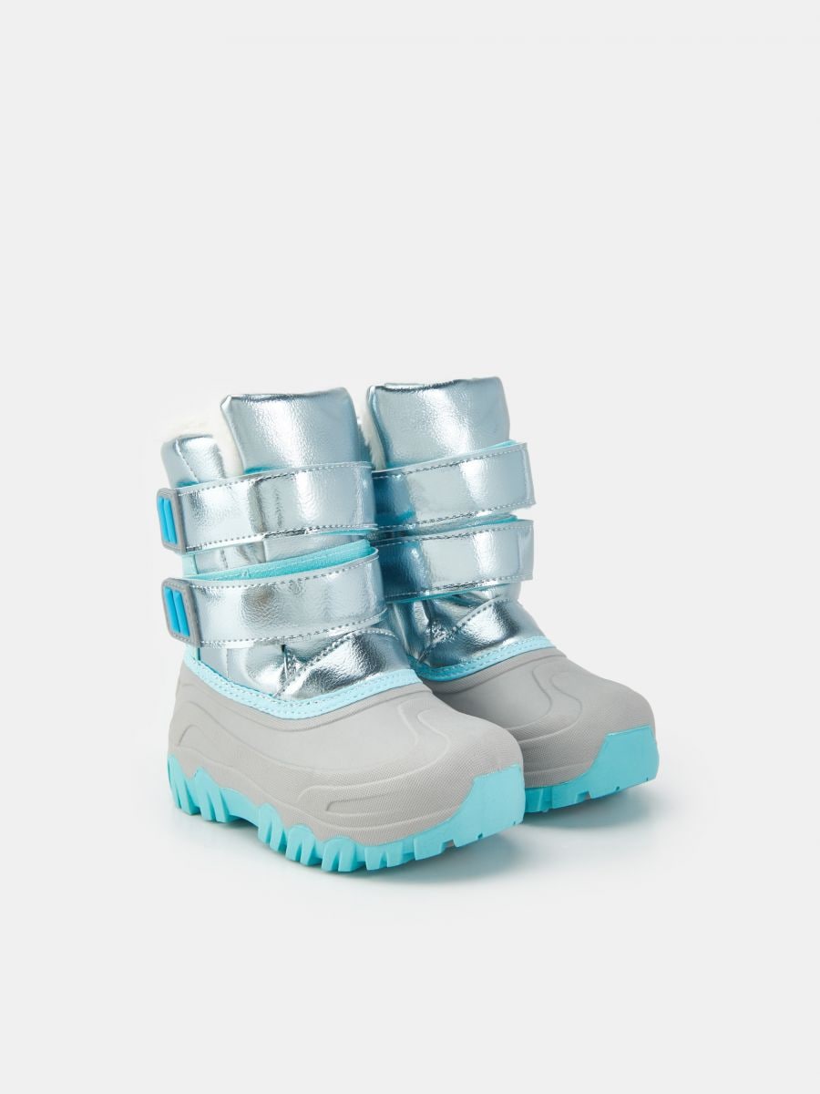 Holographic snow boots - pale blue - SINSAY