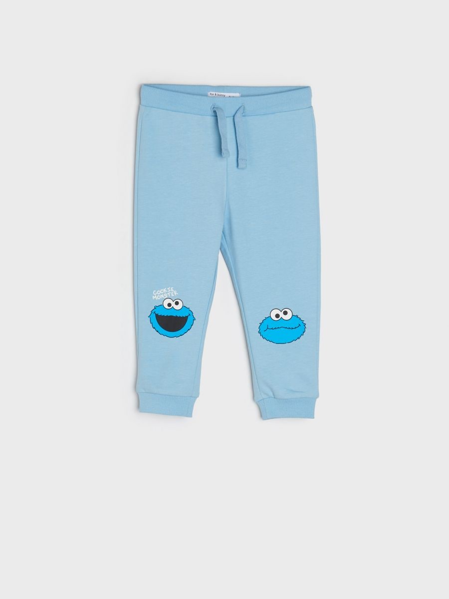 Παντελόνι φόρμας jogger Sesame Street - μπλε παλ - SINSAY