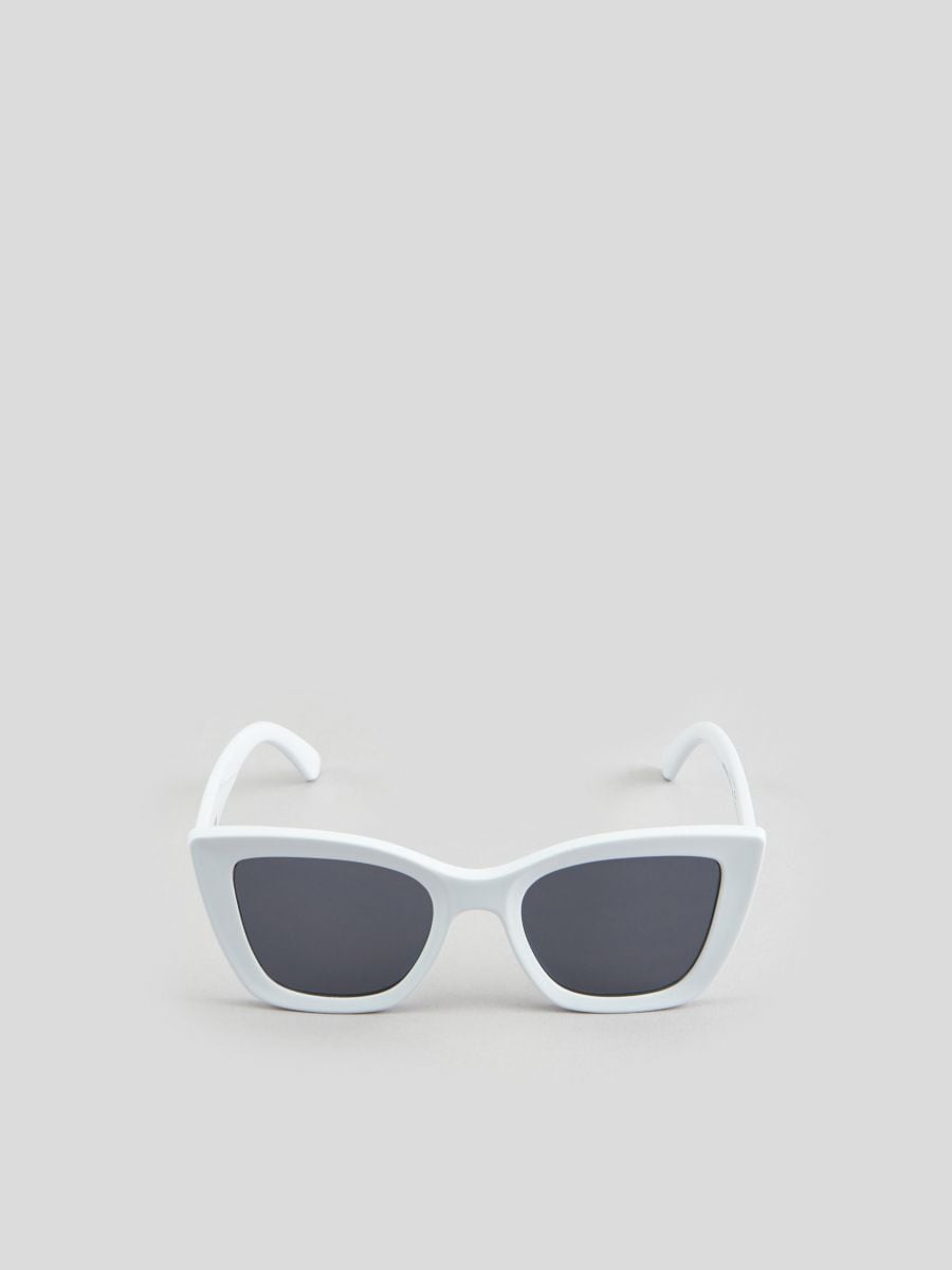 Okulary przeciwsłoneczne - biały - SINSAY