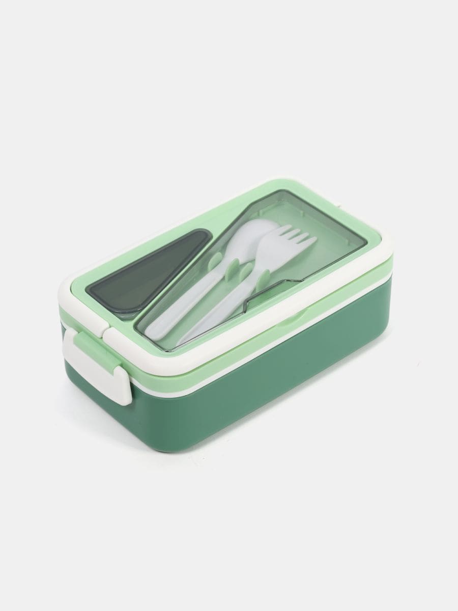 Lunch box ze sztućcami - zielony - SINSAY