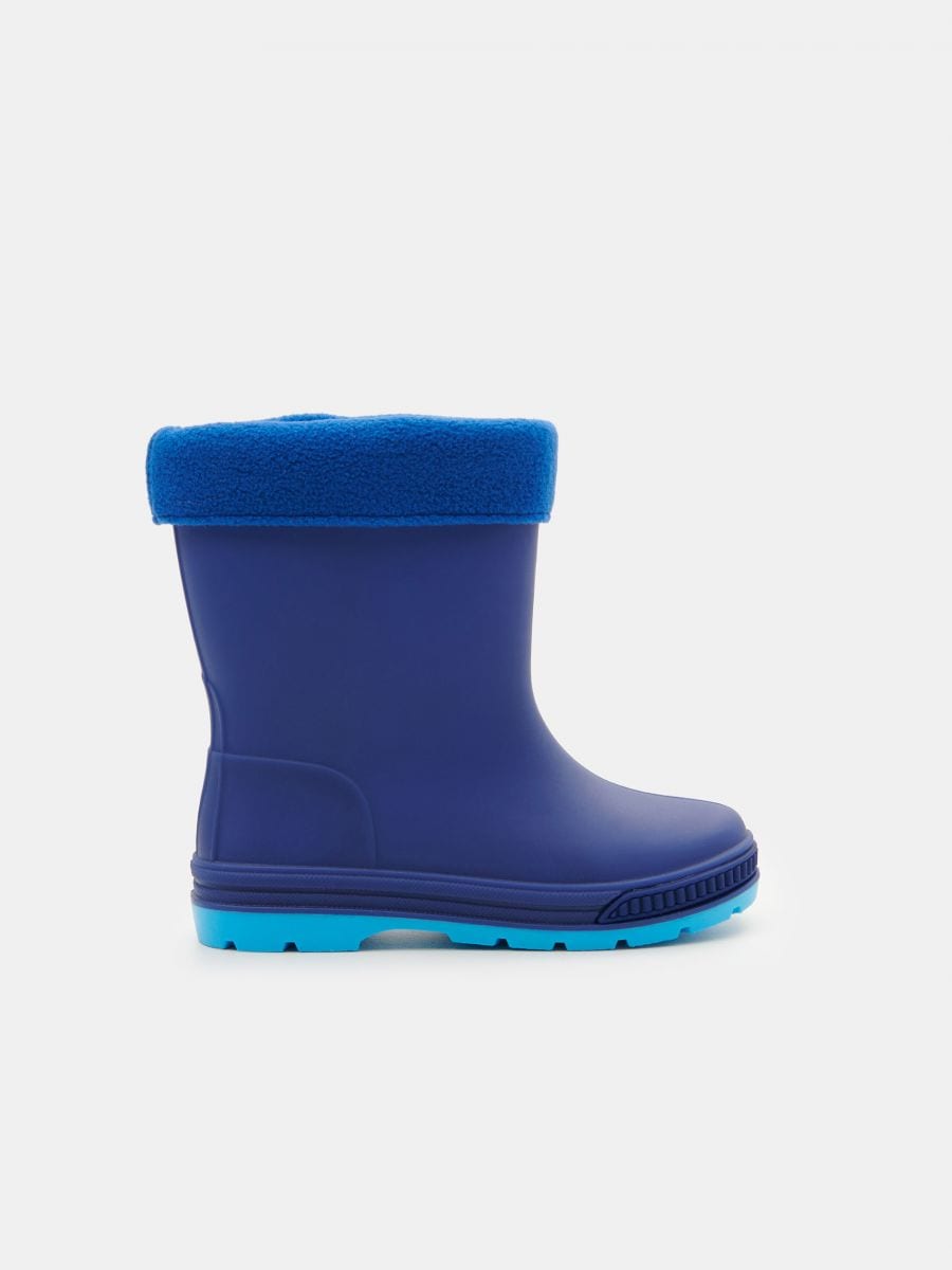 Wellington boots with insulation - indigo - SINSAY