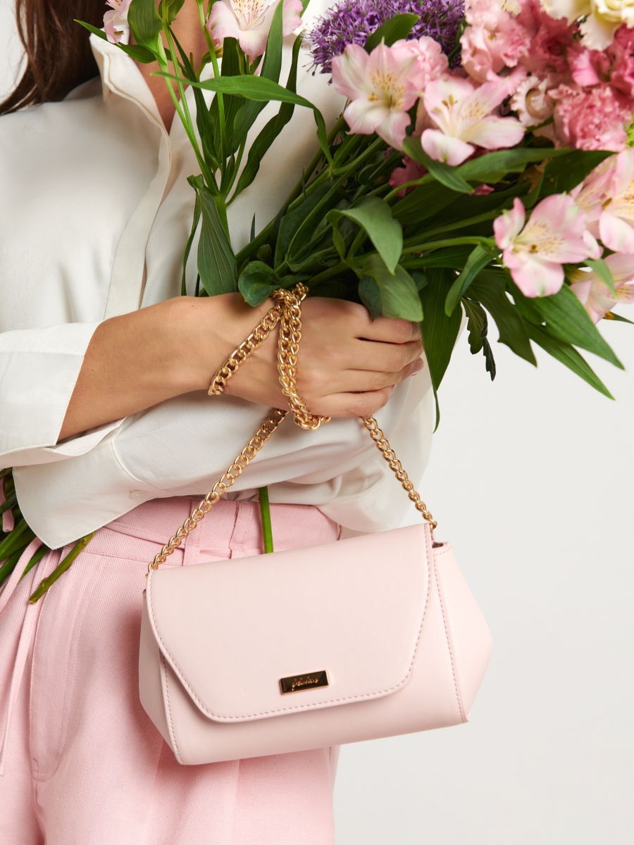 Koženková kabelka - pastelová růžová - SINSAY