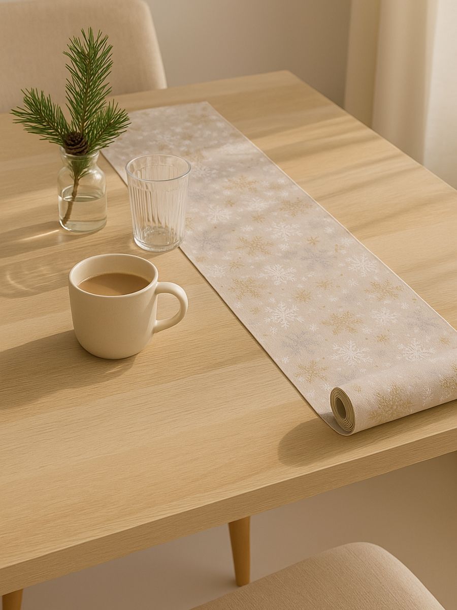 Jõuluköögialus lumehelbemustriga - hõbedane - SINSAY