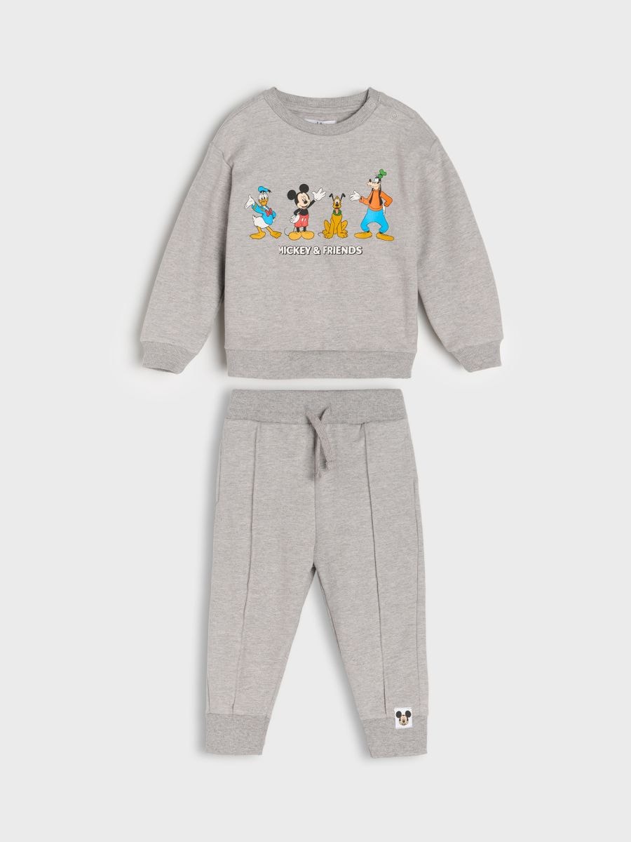 Completo tuta con stampa sul retro Mickey Mouse - grigio chiaro - SINSAY