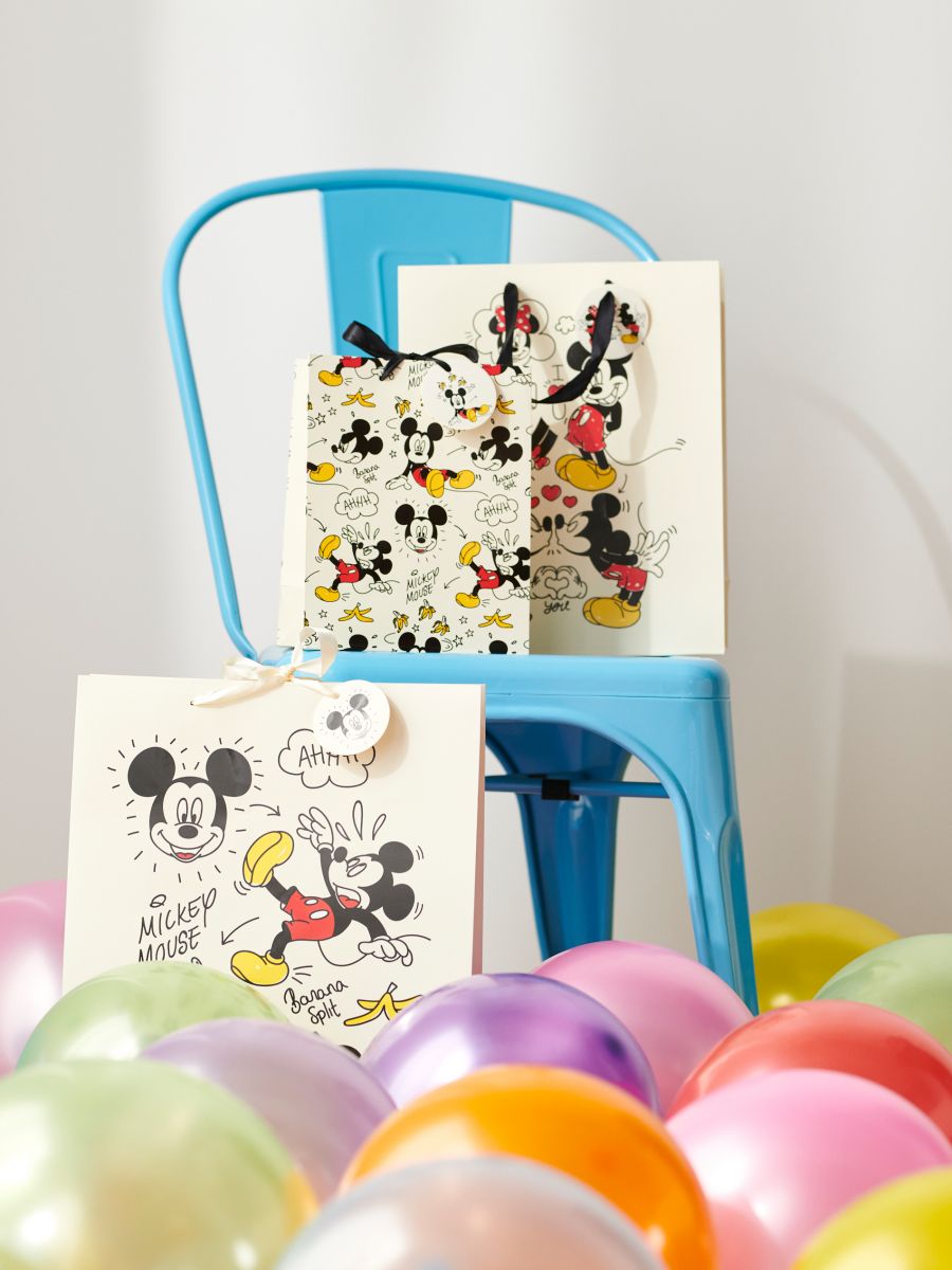 Set de 3 sacoșe pentru cadouri Mickey Mouse - nude - SINSAY