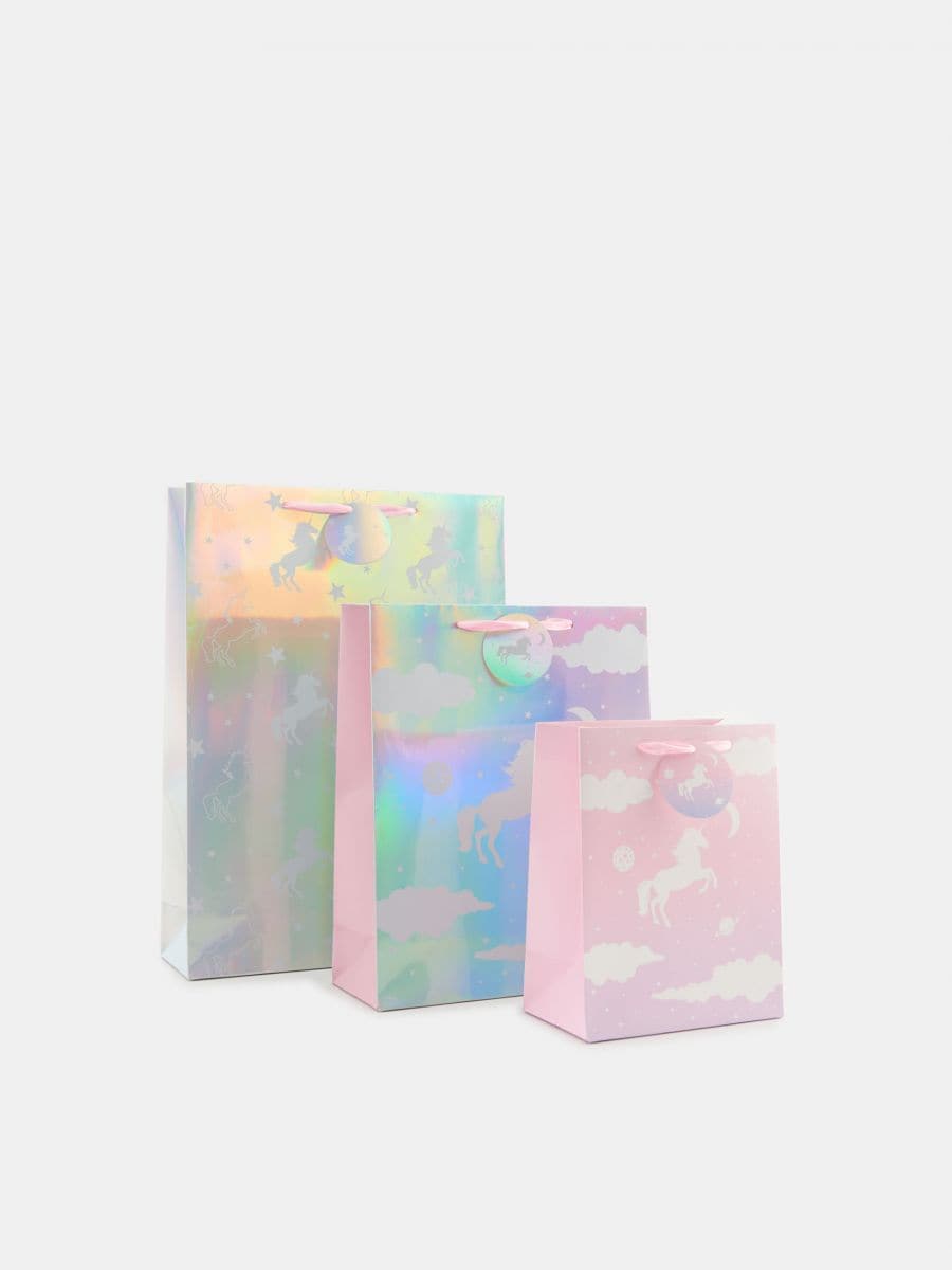 Súprava 3 darčekových tašiek - viacfarebná - SINSAY