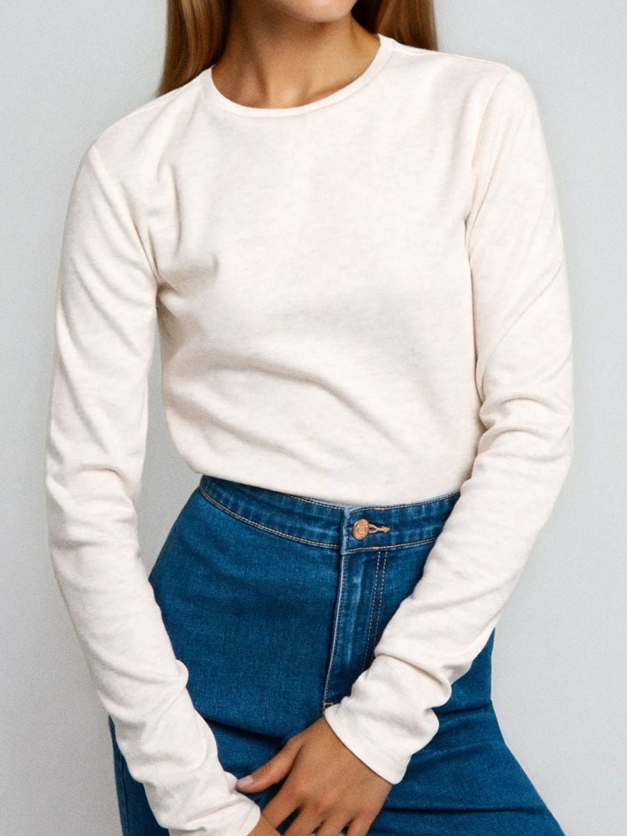 Maglietta a maniche lunghe - nude - SINSAY