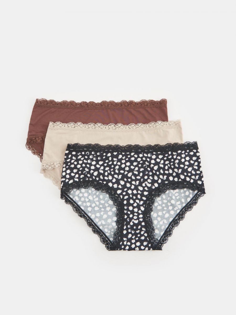 Hipster knickers 3 pack - black - SINSAY