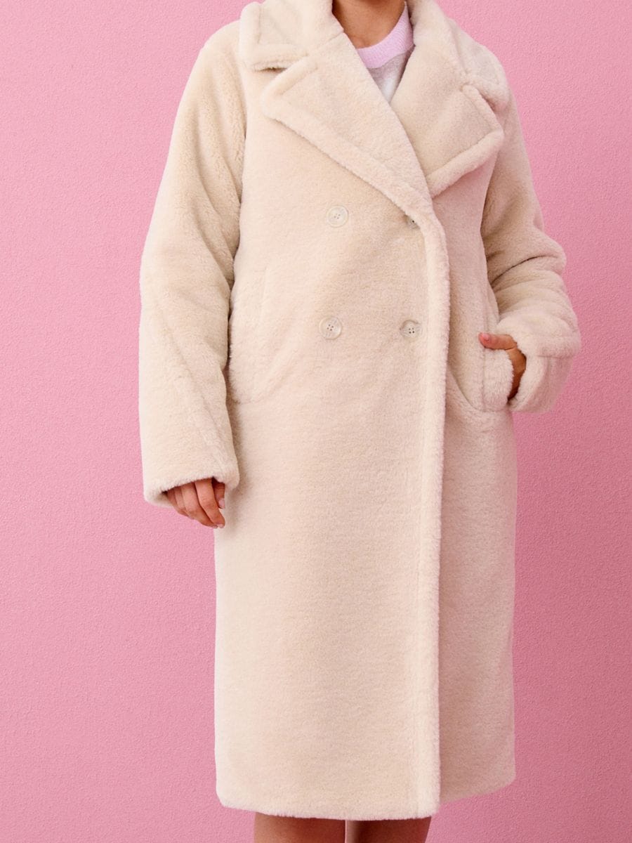 Pikk mantel - liivakarva - SINSAY