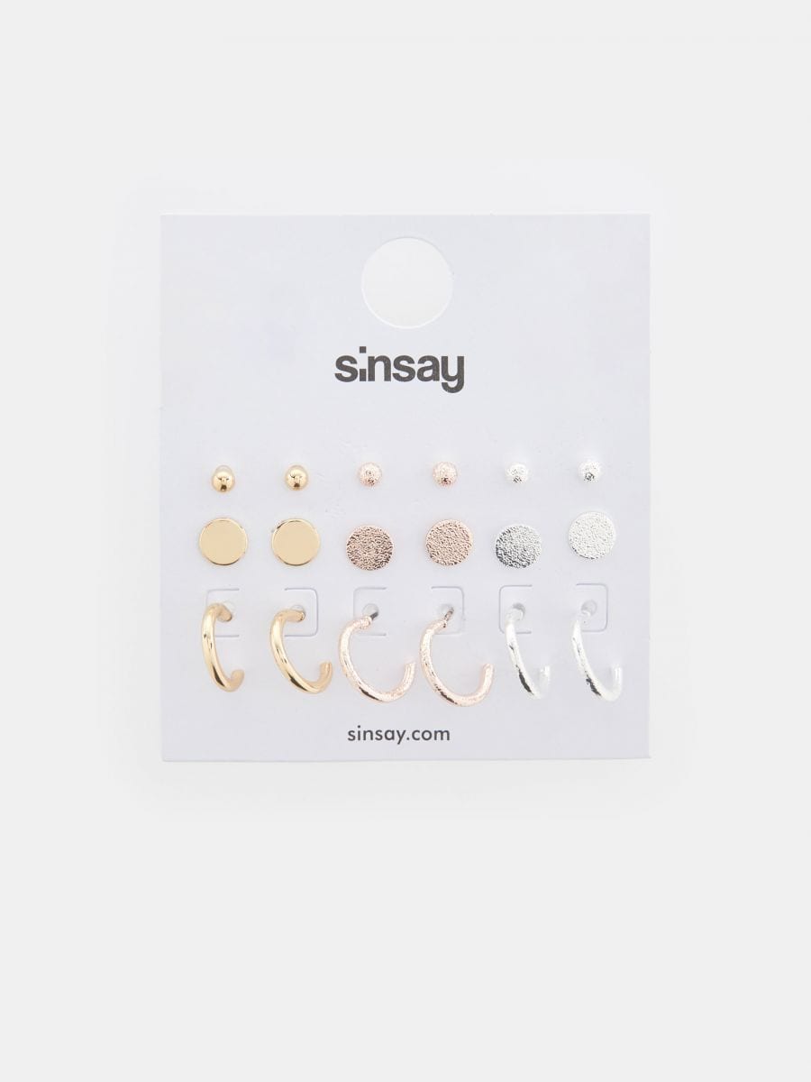 Σετ με 9 σκουλαρίκια - πολυχρωμο - SINSAY