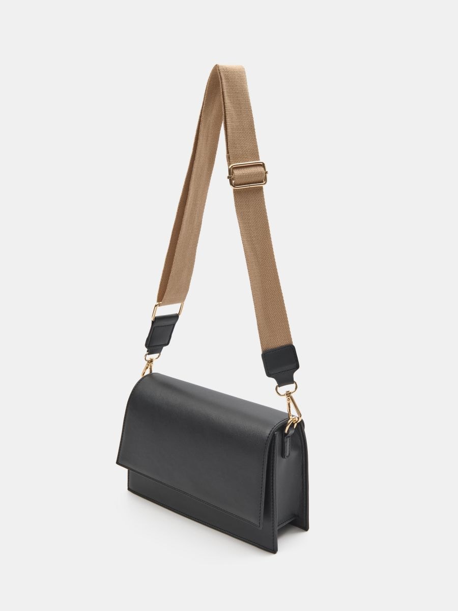 Crossbody чанта от изкуствена кожа - черeн - SINSAY