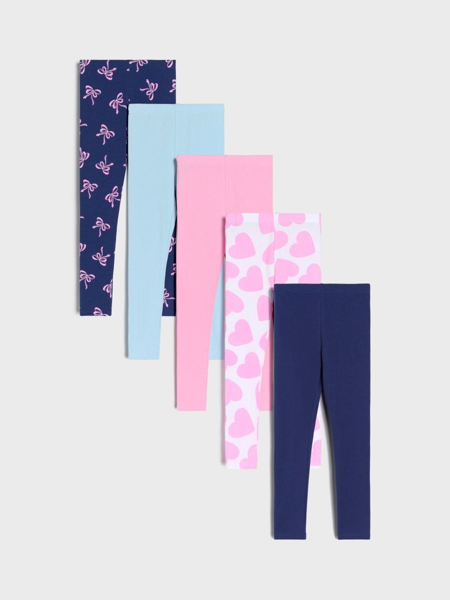 Legginsy 5 pack - wielobarwny - SINSAY