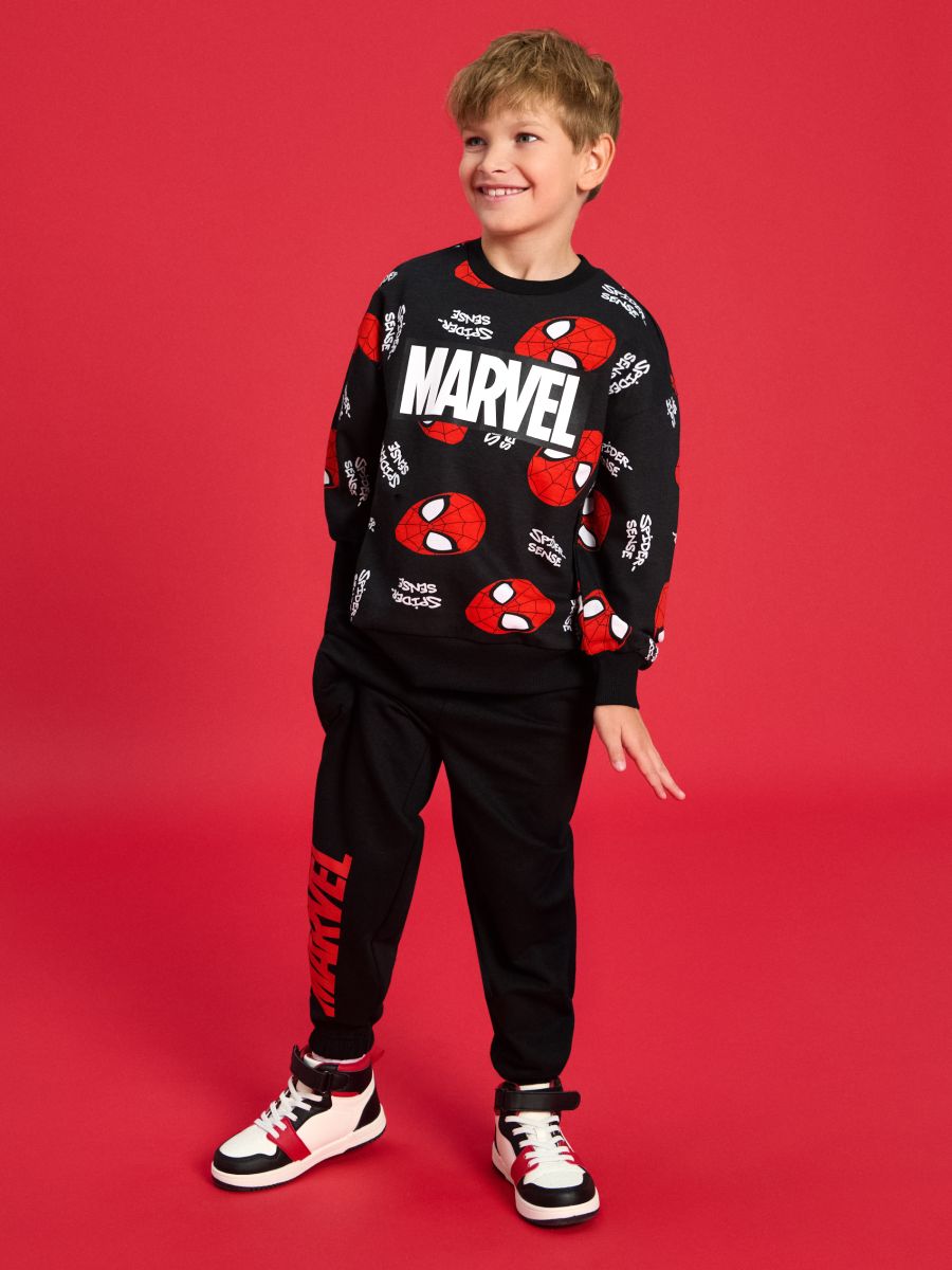 Souprava mikiny a kalhot Spider-Man - černá - SINSAY
