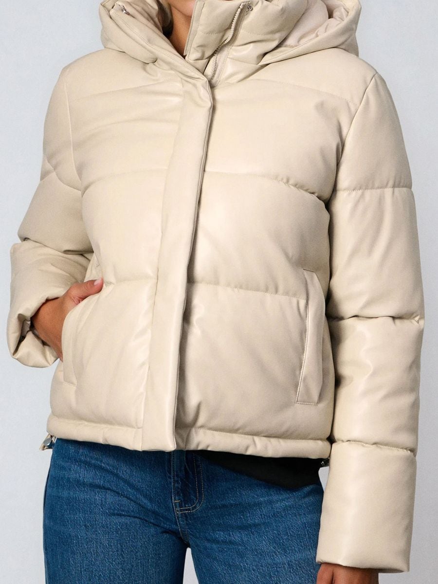 Geacă puffer matlasată - nude - SINSAY