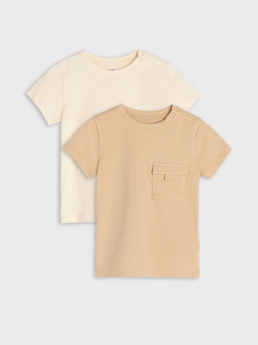 Confezione da 2 t-shirt - beige - SINSAY