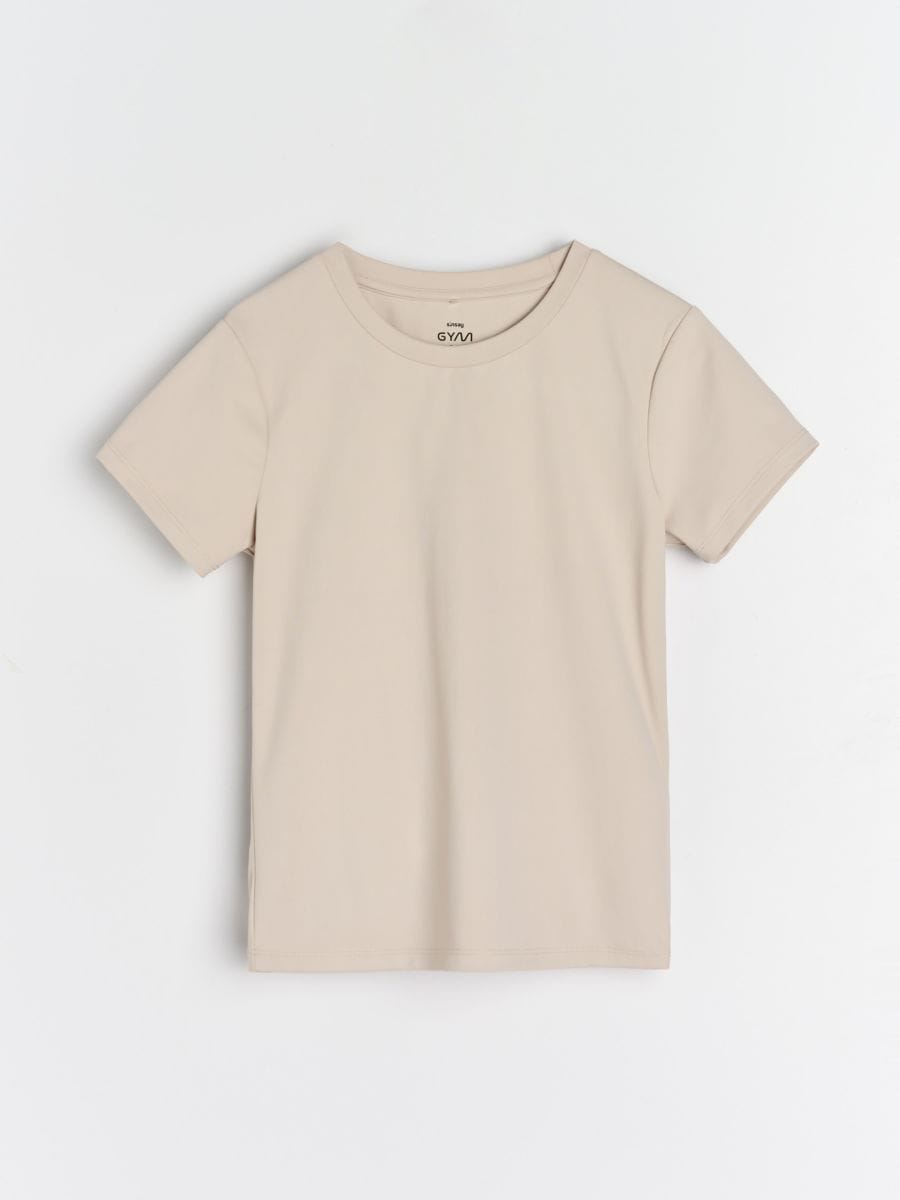 Tricou cu mânecă scurtă - nude - SINSAY