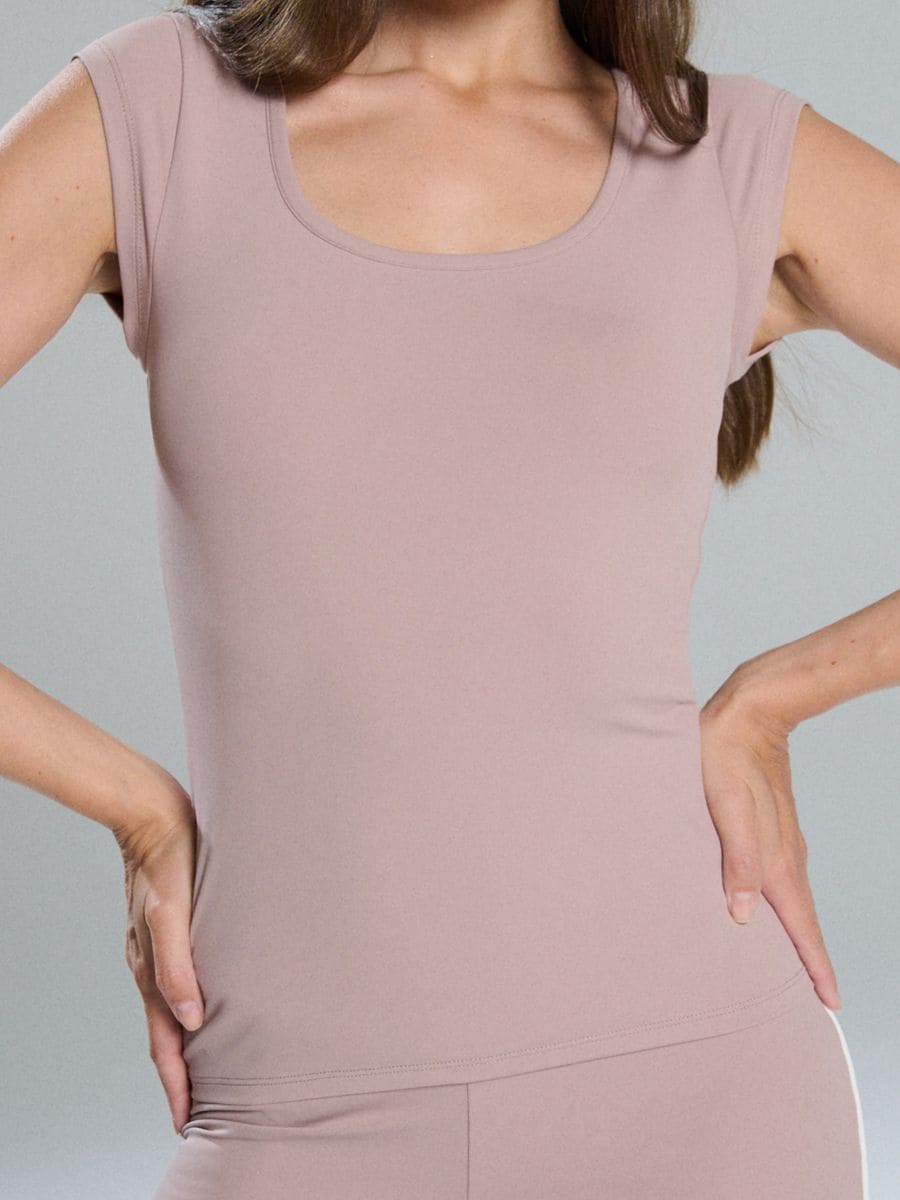 Maglietta Gym Hard - rosa cipria - SINSAY