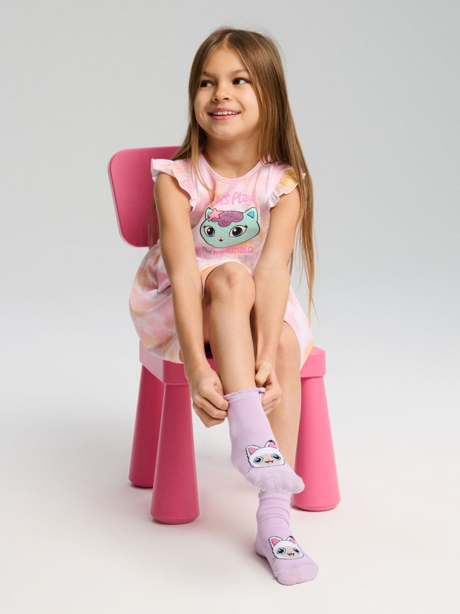 Skarpetki z metalizowaną nicią 2 pack Gabby's Dollhouse - wielobarwny - SINSAY