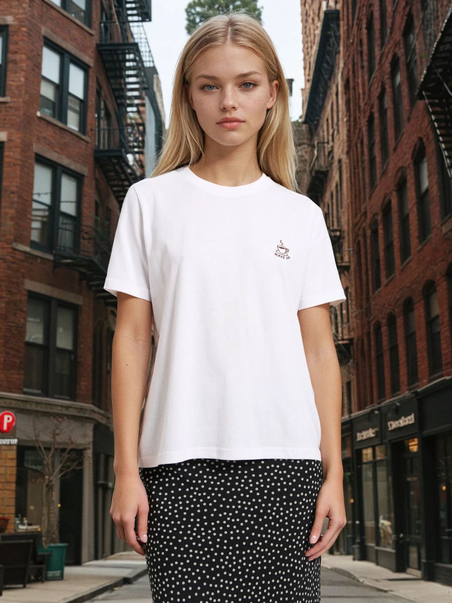 Marškinėliai trumpomis rankovėmis - balta - SINSAY