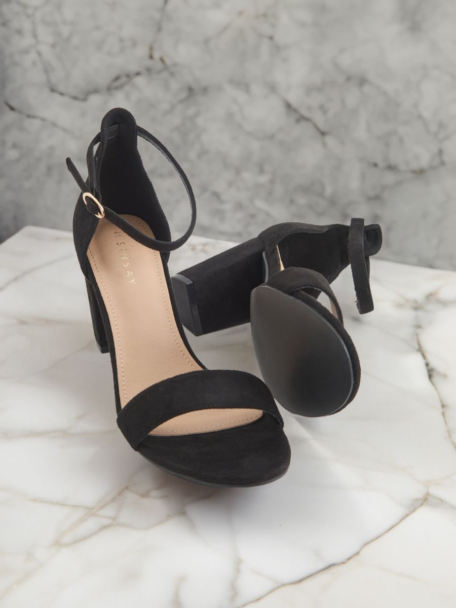 Block heel sandals - black - SINSAY