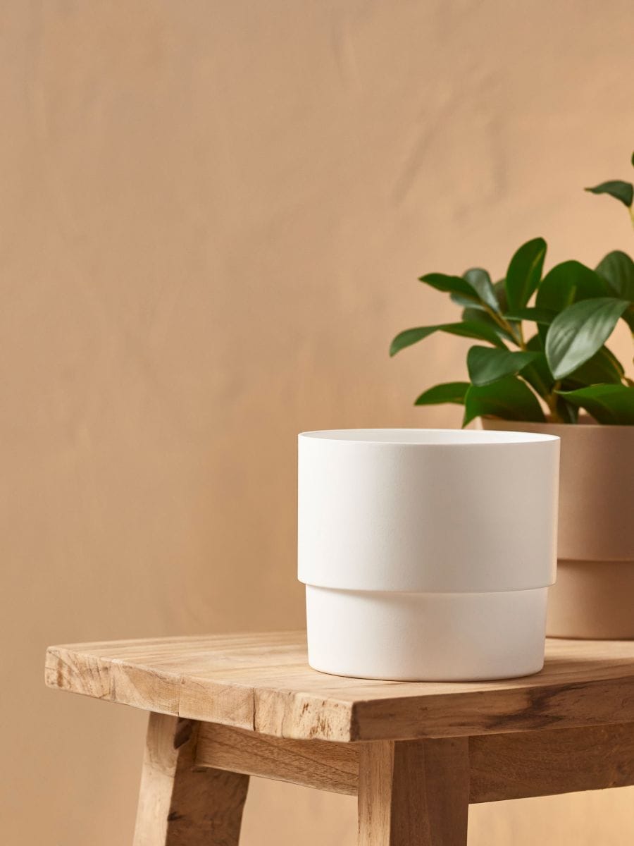 Plant pot cover - white - SINSAY