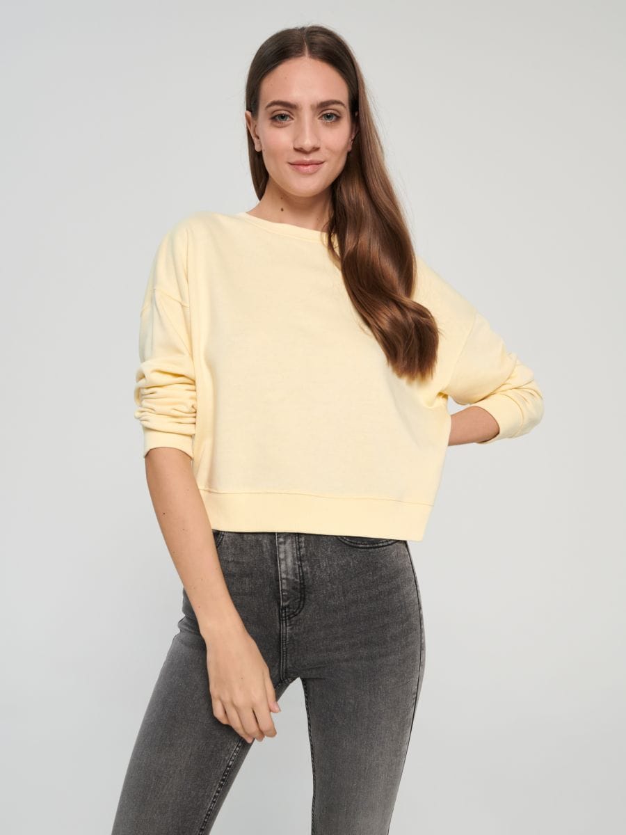 Sporta džemperis - gaiši dzeltena - SINSAY