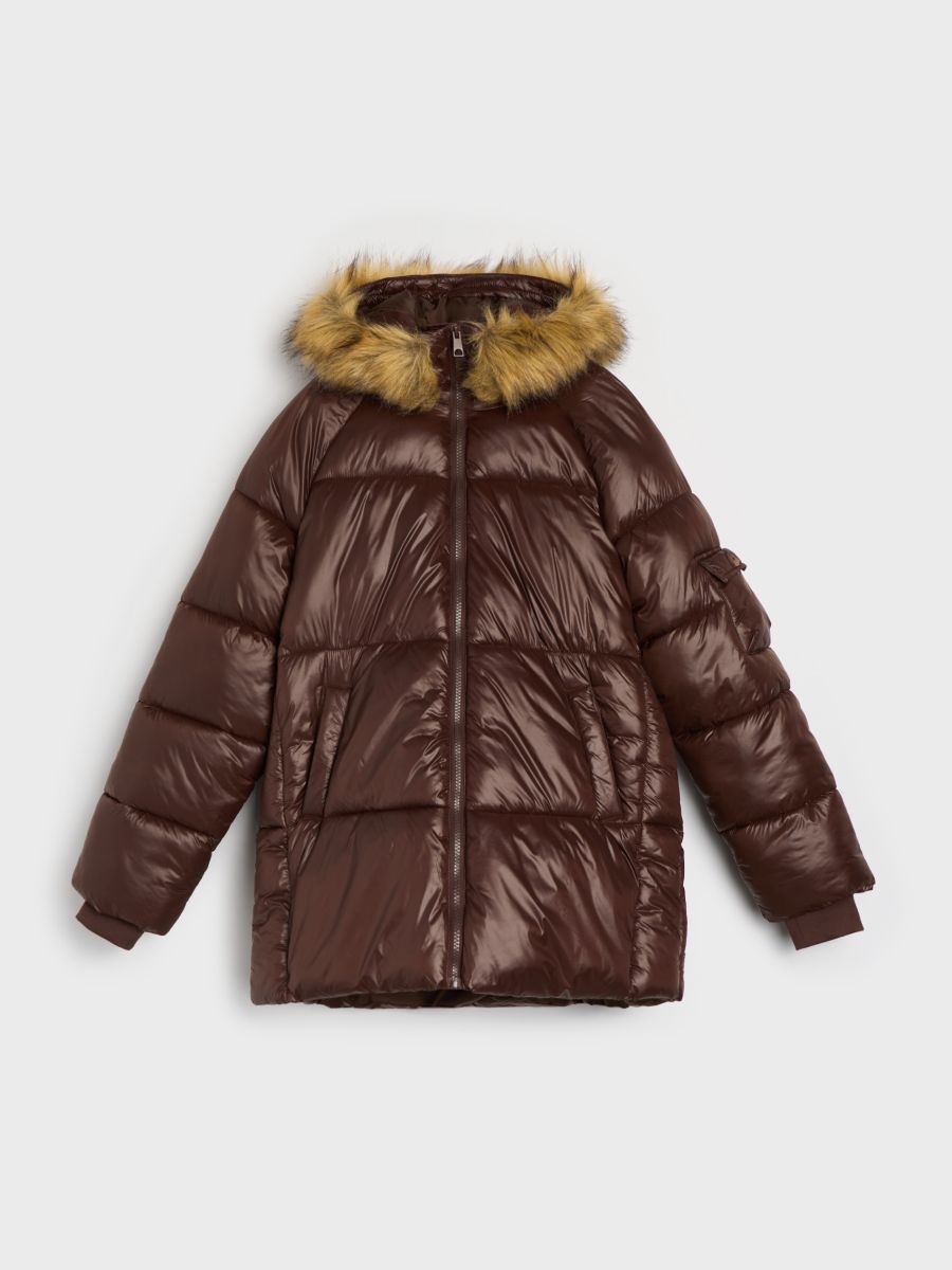 Giacca puffer trapuntata - marrone - SINSAY