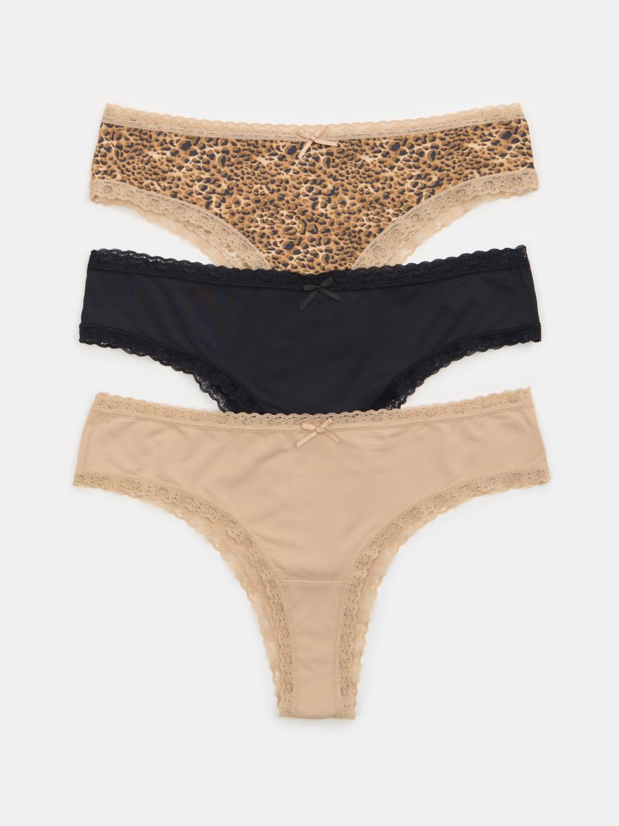 String im Tanga-Stil, 3er-Pack - Mehrfarbig - SINSAY