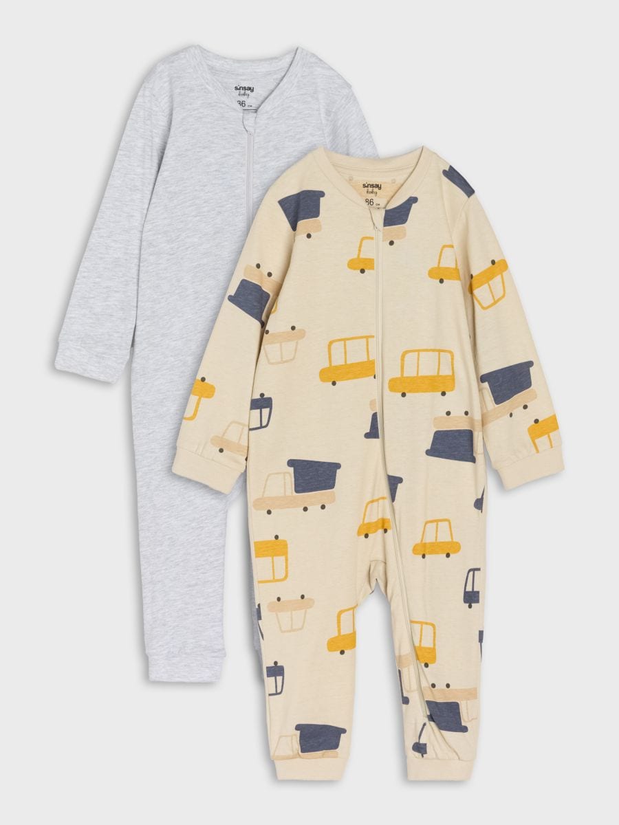 Pamučni pajac 2 pack - krem - SINSAY