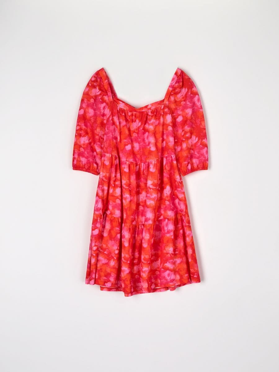 Květinové mini šaty - vícebarevná - SINSAY