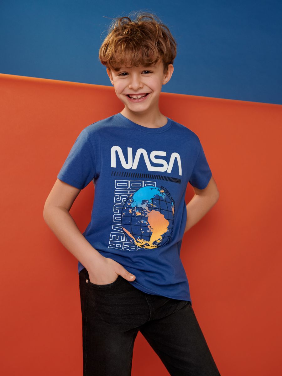Koszulka NASA - granatowy - SINSAY