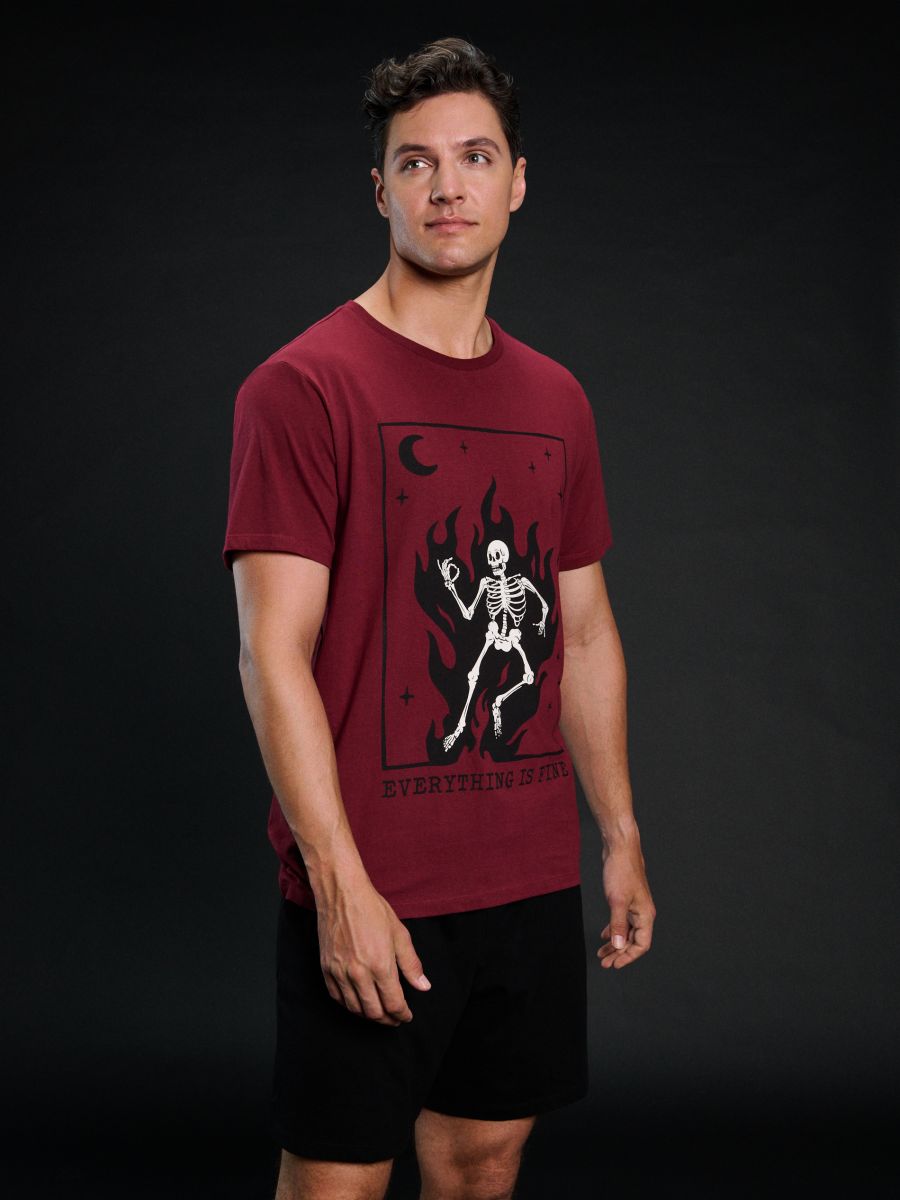 Δίχρωμη πιτζάμα με μοτίβο Halloween - πολυχρωμο - SINSAY