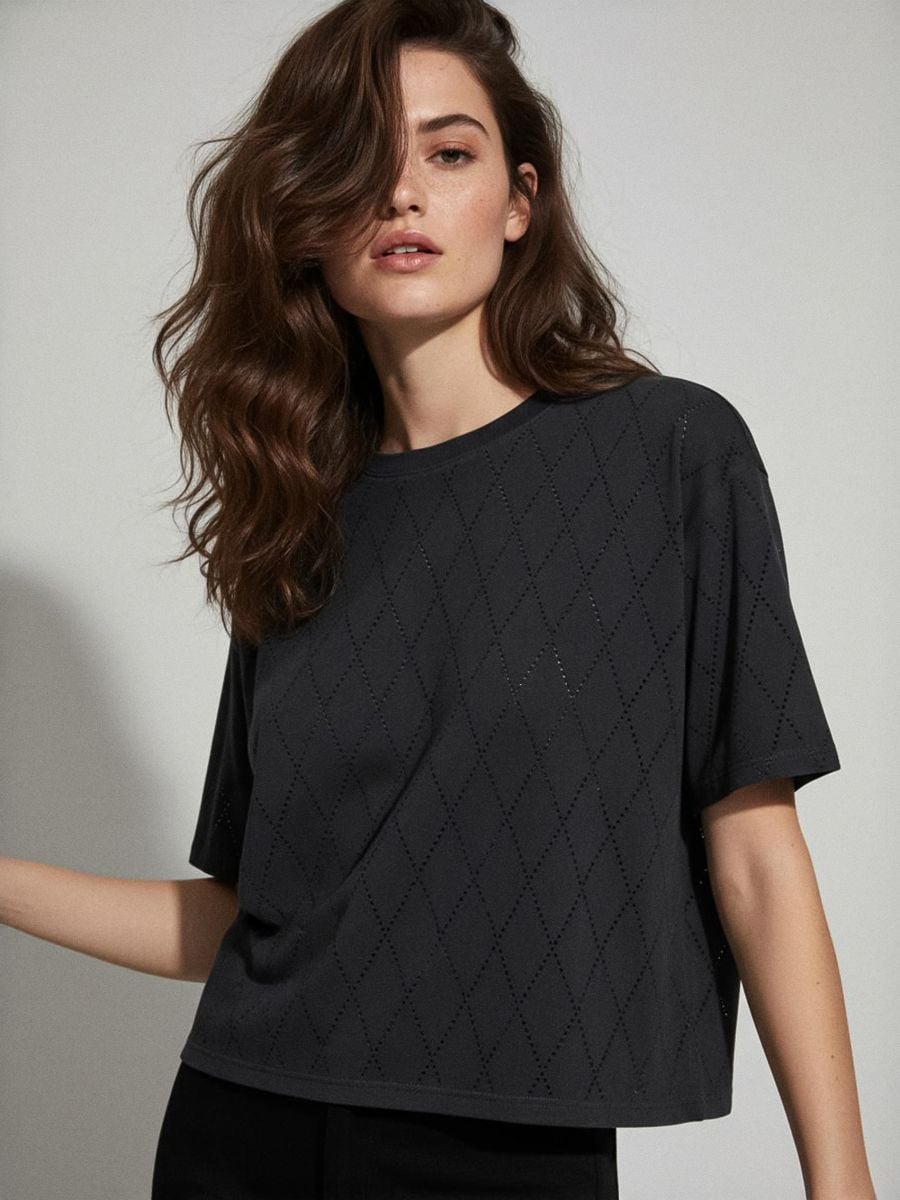 Pamučna majica - sivo - SINSAY