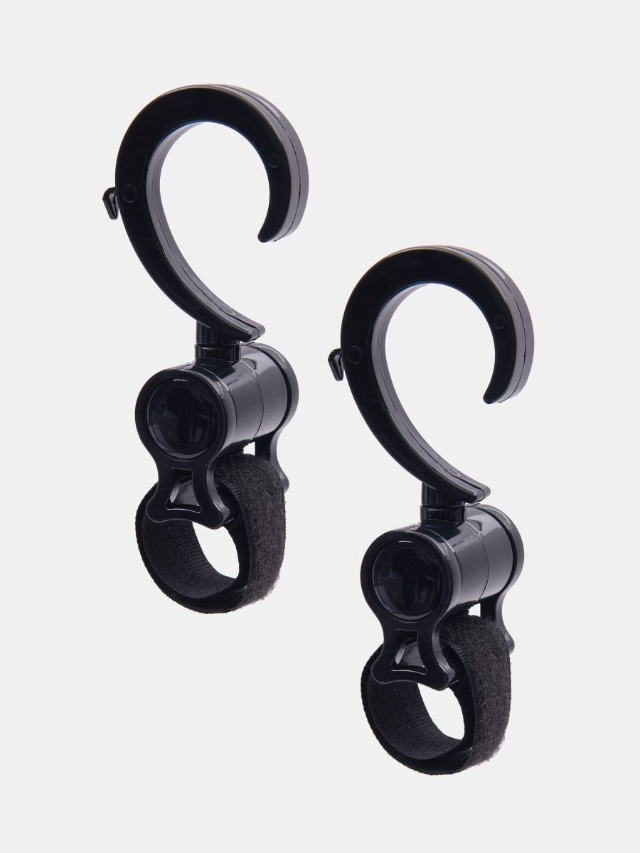 Γάντζοι για καρότσι με βέλκρο 2 τεμάχια - μαυρο - SINSAY