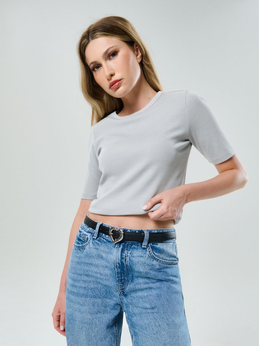 Пояс з декоративною пряжкою - чорний - SINSAY