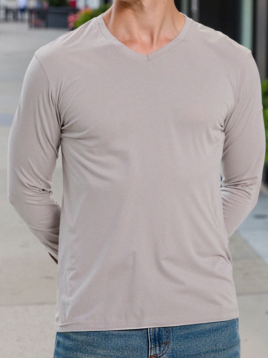 Pamučna basic majica - nude - SINSAY