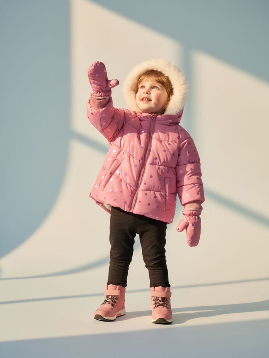 Podložena jakna s kapuco - begonija - SINSAY